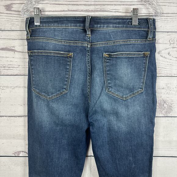 Vigoss Jeans Womens 29 Blue Bootcut Stretch High Rise Exposed Button Fly Lana - Picture 5 of 16
